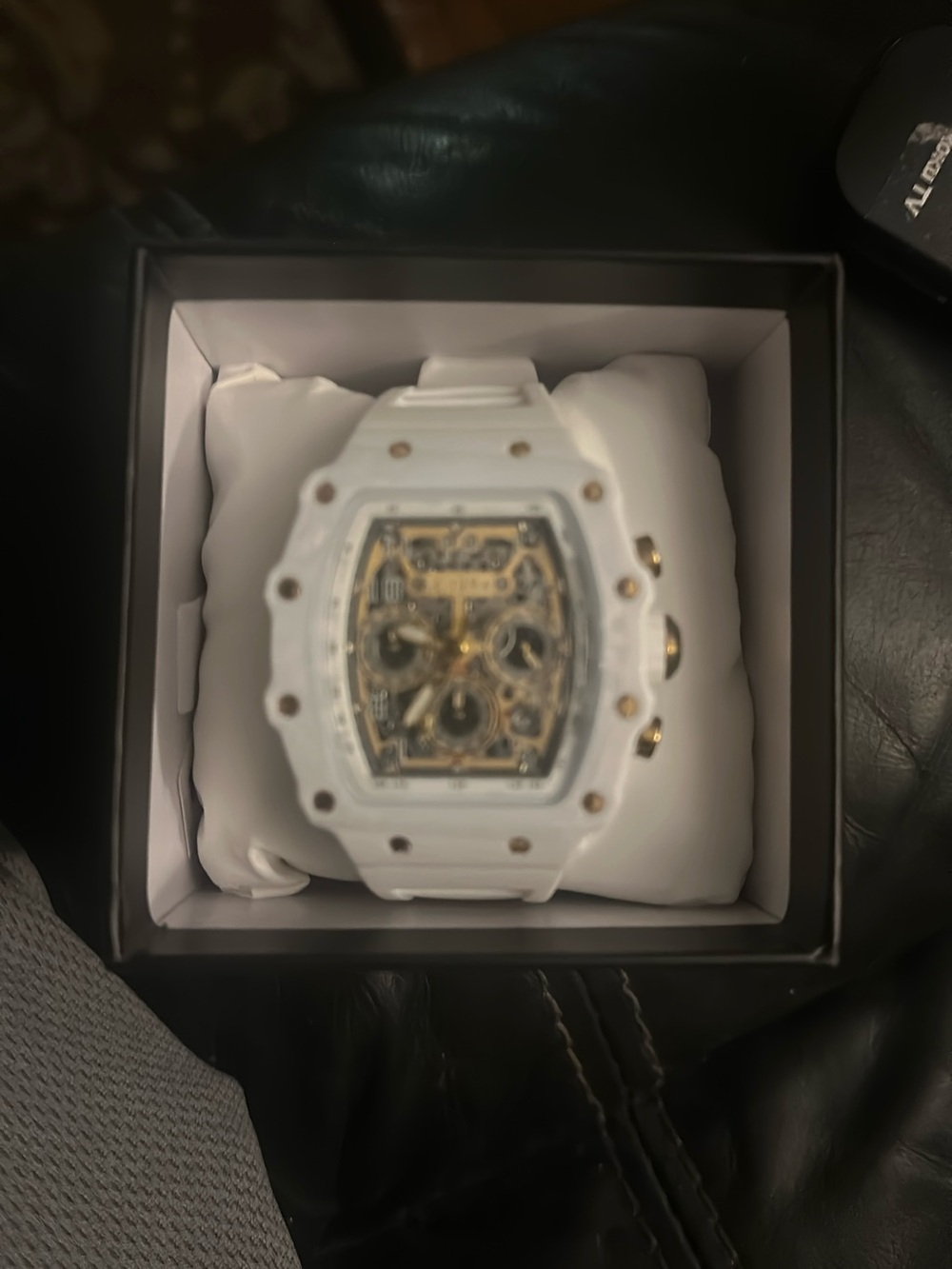 Invicta White and Gold Sport Chronograph Watch